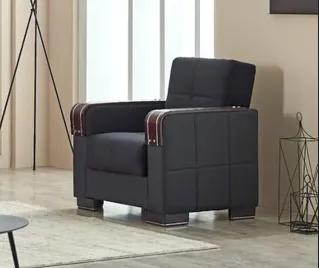 Malta Sofabed Black with Storage 65-103, view 4