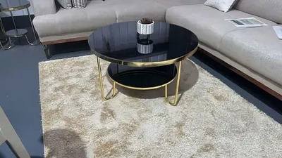 Modern Coffee Table — Sasa, Gold Leg