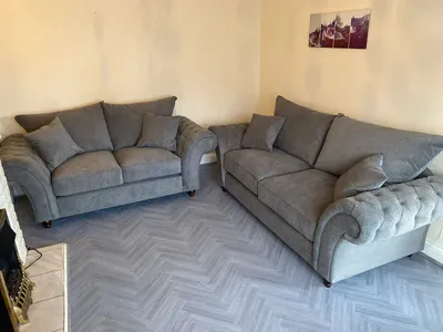 Nicole 3+2 Seater Chesterfield Corner Sofa – Elegant, Comfortable Fabric Couch