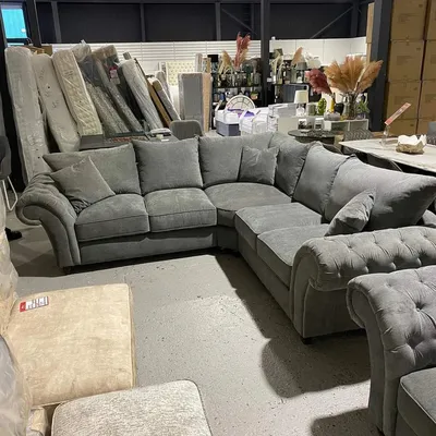 Nicole 5-Seater Chesterfield Corner Sofa – Elegant, Comfortable Fabric Couch, view 10