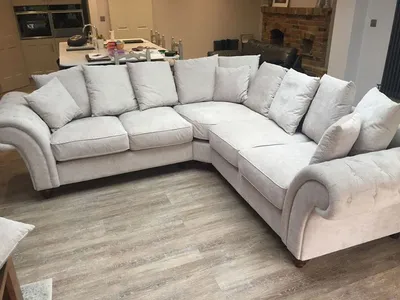 Nicole 5-Seater Chesterfield Corner Sofa – Elegant, Comfortable Fabric Couch, view 2