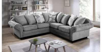 Nicole 5-Seater Chesterfield Corner Sofa – Elegant, Comfortable Fabric Couch, view 3