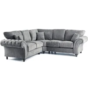 Nicole 5-Seater Chesterfield Corner Sofa – Elegant, Comfortable Fabric Couch, view 6