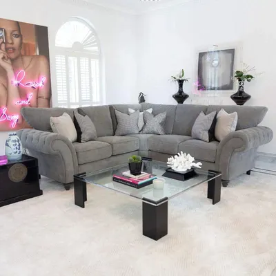 Nicole 5-Seater Chesterfield Corner Sofa – Elegant, Comfortable Fabric Couch, view 7