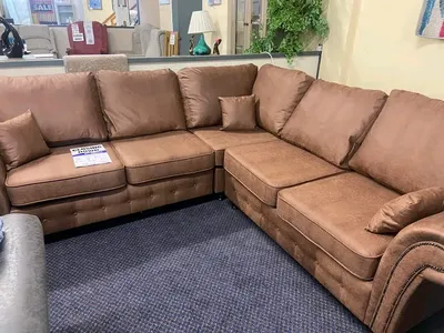 Oakland 5 Seater Corner Leather Sofa, view 3