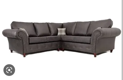 Oakland 5 Seater Corner Leather Sofa, view 8