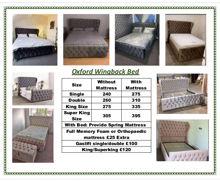Oxford Wingback Luxury Beds