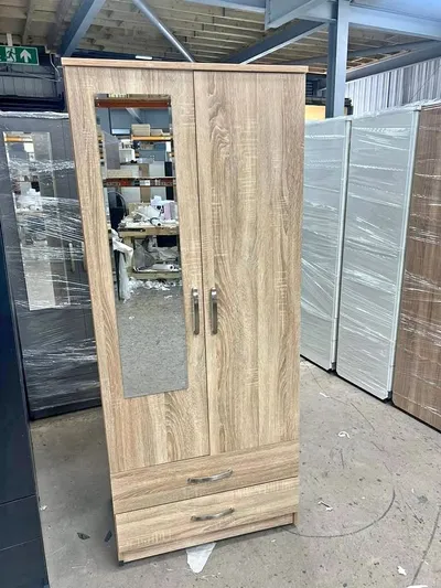 2 Door Wardrobe with 2 Drawers and Mirrors, view 10