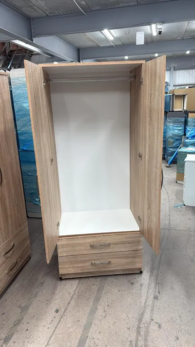 2 Door Wardrobe with 2 Drawers and Mirrors, view 6