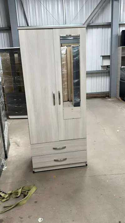 2 Door Wardrobe with 2 Drawers and Mirrors, view 7
