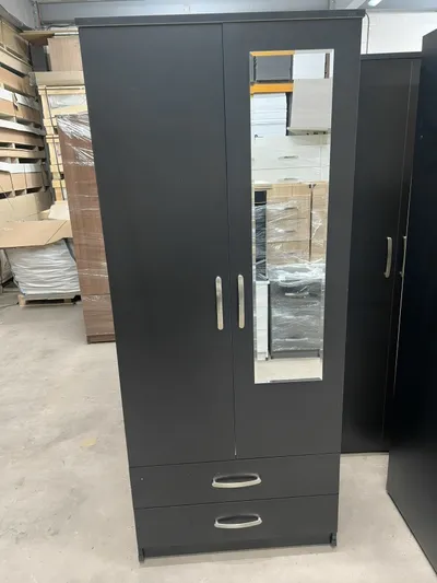 2 Door Wardrobe with 2 Drawers and Mirrors, view 9
