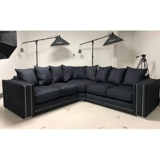 Ruby/Alaska 5 Seater Corner Sofa – Velvet Luxury, Cornered to Perfection