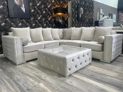 Ruby/Alaska 5 Seater Corner Sofa – Velvet Luxury, Cornered to Perfection, view 4