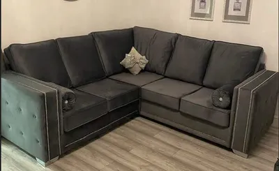 Ruby/Alaska 5 Seater Corner Sofa – Velvet Luxury, Cornered to Perfection, view 5