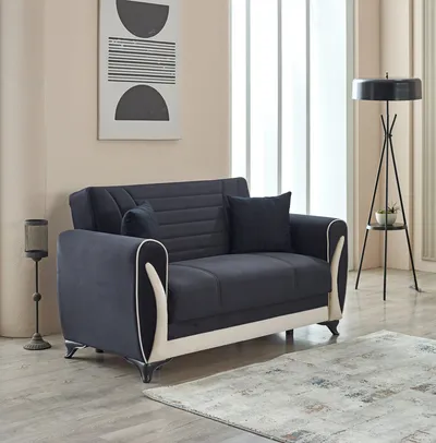 Seren Sofabed Black with Storage 65-103, view 3