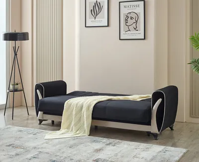 Seren Sofabed Black with Storage 65-103, view 5