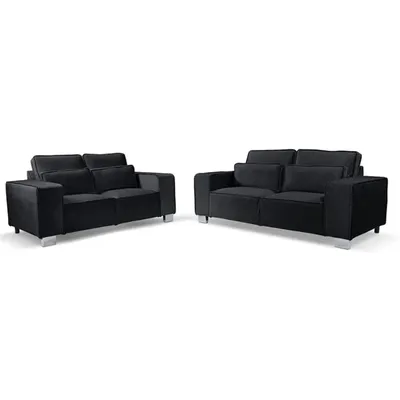 Sloane Plush Velvet 3+2 Seater Sofa Set | Elegant & Comfortable Seating, view 2