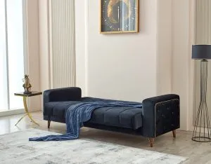 Malisa Sofabed Black with Storage, view 3
