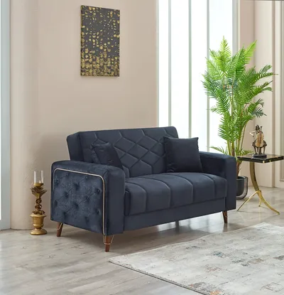 Malisa Sofabed Black with Storage, view 4