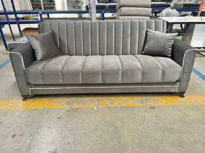 Smart & Stylish: Acelya Grey Sofa Bed with Storage, view 2