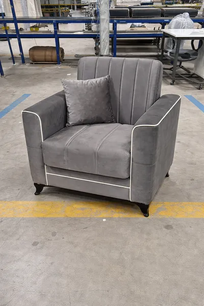 Smart & Stylish: Acelya Grey Sofa Bed with Storage, view 4