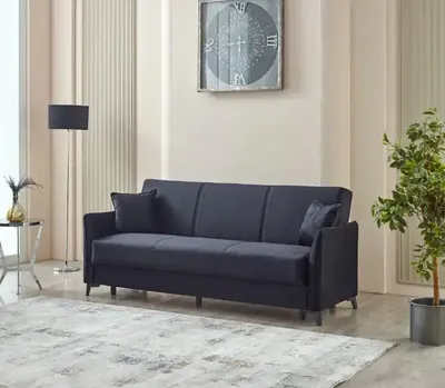 Sofya Sofabed Black with Storage, view 2