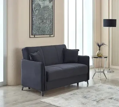 Sofya Sofabed Black with Storage, view 3