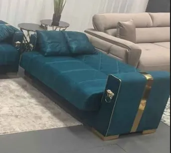 Teal Lion Sofa – Luxury Velvet Comfort with Bold Modern Elegance, view 5
