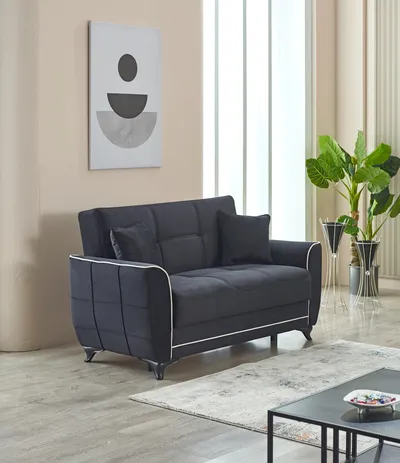Tual Sofabed Black with Storage 65-103, view 3