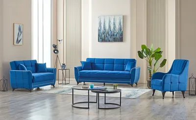 Tual Sofabed Blue with Storage 82-103