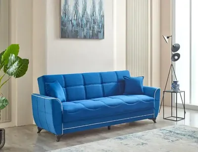 Tual Sofabed Blue with Storage 82-103, view 2