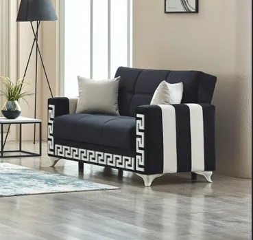 Verona Sofabed Black with Storage 65-103, view 3