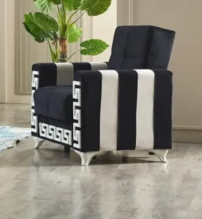 Verona Sofabed Black with Storage 65-103, view 4
