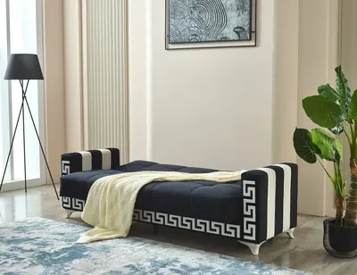 Verona Sofabed Black with Storage 65-103, view 5