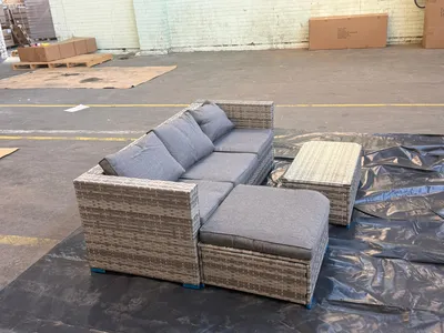 Garden Rattan Corner Sofa Set – Outdoor Patio Lounge for Garden & Backyard