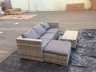Garden Rattan Corner Sofa Set – Outdoor Patio Lounge for Garden & Backyard, view 3