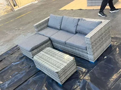 Garden Rattan Corner Sofa Set – Outdoor Patio Lounge for Garden & Backyard, view 5